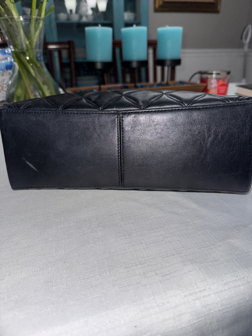 kate spade Black Quilted Natalia Flap Shoulder Bag with Gold Chain Handles - Picture 12 of 13
